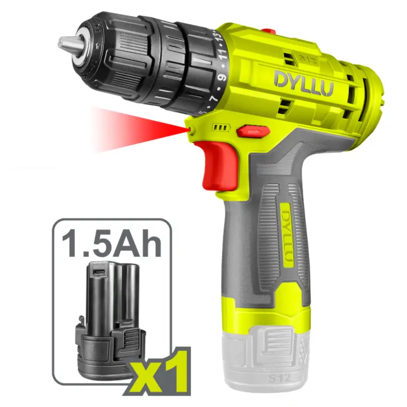 Taladro Inalambrico 12v Dyllu By Total 1500rpm + Bateria DTCDS520