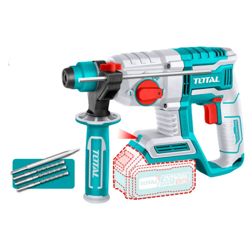 Rotomartillo Inalambrico 20v Sds Plus Bl 22mm Total TRHLI20208