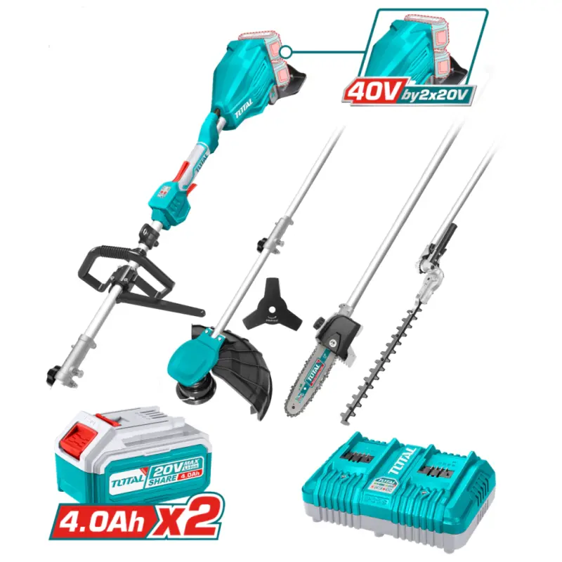 Multi Herramienta de Jardin 40V BL 4 Funciones INDUSTRIAL TOTAL TSTLI2040386-4