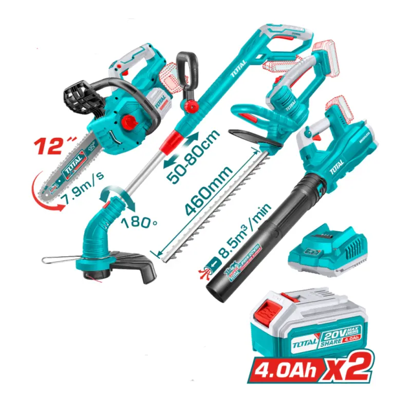 Kit Motosierra 12¨+ Bordeadora + Cortacerco + Soplador TOSLI250496-4