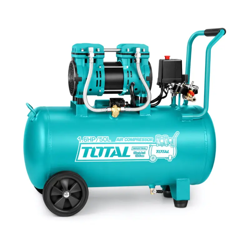Compresor 50L 1.6 HP Mando Directo Sin Aceite TOTAL TCS1120508-4