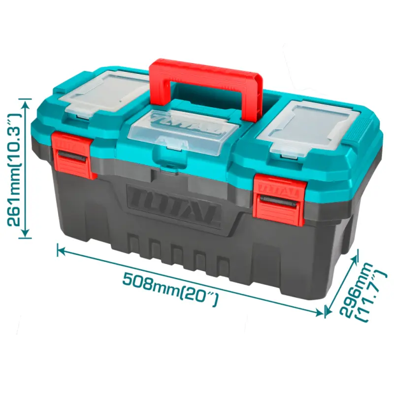 Caja Plastica para Herramientas (Cierre Plastico) 20" TOTAL TPBX0201