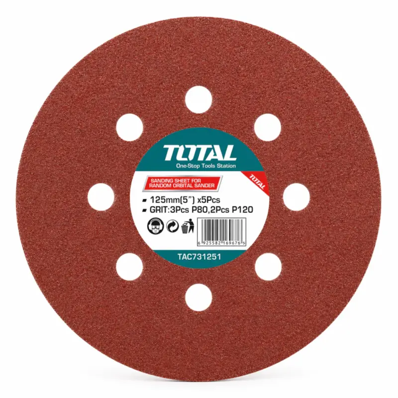 Lija Circular 125mm 5u TOTAL TAC731251
